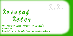 kristof keler business card